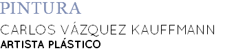 PINTURA CARLOS VÁZQUEZ KAUFFMANN ARTISTA PLÁSTICO